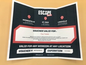lot 53 image: Escape MPS Escape Room Voucher for (4) People