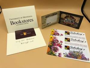 lot 72 image: Books, Flowers & Food Gift Card Package