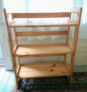 lot 56 image: Light Wood BookStorage Shelf