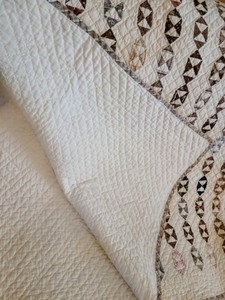 lot 76 image: Cream and Multi Color Quilt