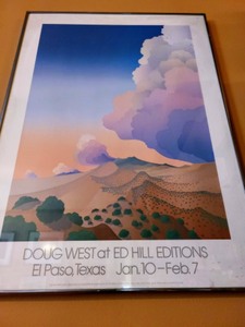 lot 90 image: Framed Doug West Art Show Poster