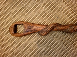 lot 94 image: Ornate Carved Wood Cane