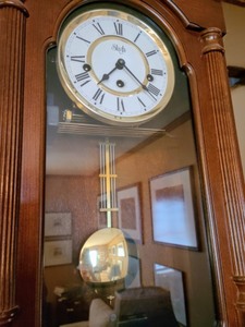 lot 120 image: Sleigh Wooden Wall Clock