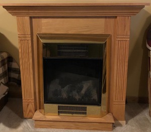 Electric Heater Fireplace with Safety Screen