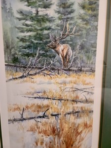 Framed Watercolor By L.Veeder