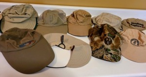 Lot of Mens Fishing Hats With Sun Protection Flaps