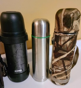 Thermoses and Camo Carrying Case