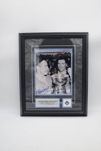 lot 82 image: Framed, signed Frank Mahovlich #27 Stanley Cup photo with certifcate of authenticity