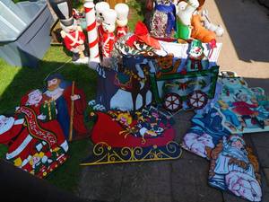 lot 105 image: Vintage Lot of Christmas ephemera signage