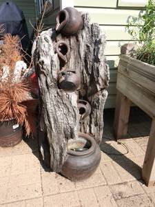 lot 110 image: Rustic Multi tierd garden fountain