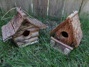 lot 113 image: Small wooden hand made birdhouse