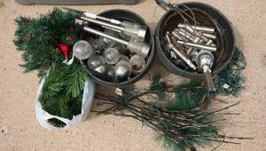 lot 140 image: Lot of solar lights and Holiday branch lights