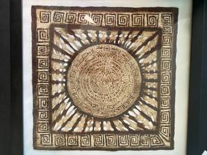lot 314 image: Authentic Mexican Handmade Paper died Mayan Artwork and assorted pictures