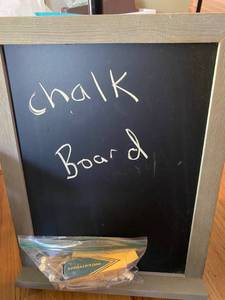 lot 472 image: Easel or Hanging Chalk Board with chalk included