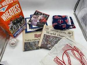 lot 281 image: Twins 1987 World Series memorabilia