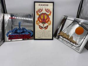 lot 299 image: Lot of three vintage astrology wall hangings