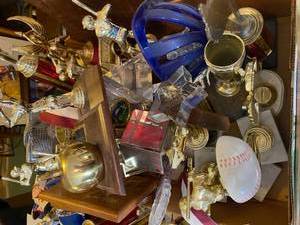 lot 100 image: Lot of assorted sports trophies