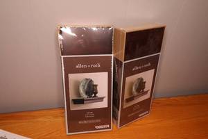 lot 160 image: Pair of Allen and Roth floating wall shelves