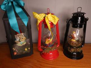 lot 183 image: Three light up LED gnome lanterns