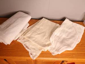 lot 156 image: Lot of three lace tablecloths