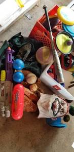 lot 47 image: Sporting equipment and Twisty the clown Face mask