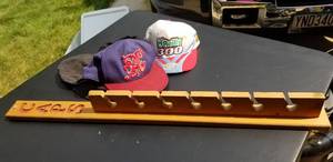 lot 68 image: Lot of hats and Cap holder