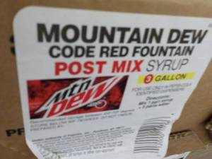 3 Gallon Mountain Dew Post Mix Foun...