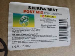 5 Gallon Sierra Mist Post Mix fount...