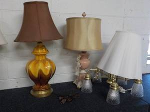2 Lamps with Shades Ceiling Light ...