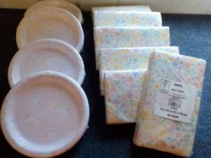 Lot of Paper plates and Napkins...