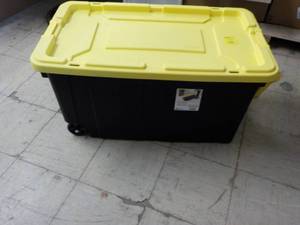 40 Gallon Tote with Wheels and Hand...