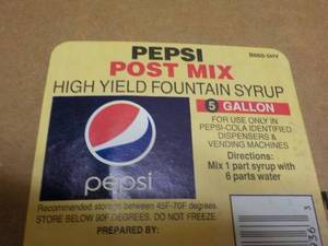 5 Gallon Pepsi Post Mix Fountain Sy...