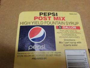 5 Gallon Pepsi Post Mix Fountain Sy...