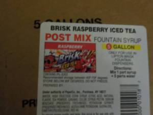 5 Gallon Brisk Raspberry Iced Tea P...