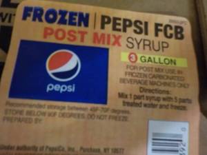 3 Gallon Frozen Pepsi FCB Post Mix ...