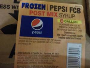 3 Gallon Frozen Pepsi FCB Post Mix ...