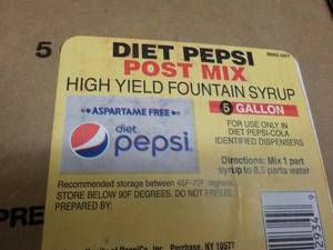 5 Gallon Diet Pepsi Post Mix Founta...