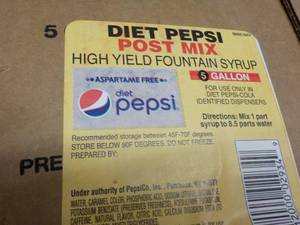 5 Gallon Diet Pepsi Post Mix Founta...