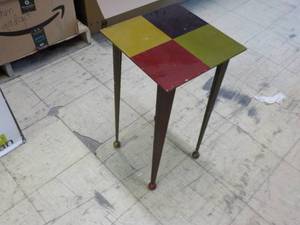 12 sq. Metal Table 23 tall...