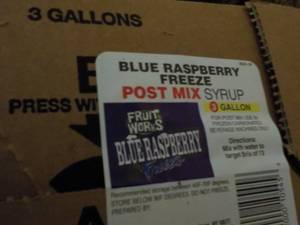 3 Gallon Blue Raspberry Freeze Post...