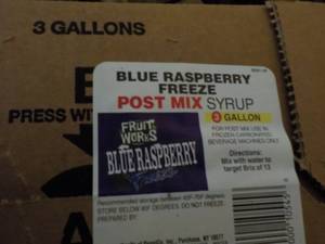 3 Gallon Blue Raspberry Freeze Post...