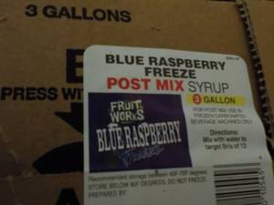 3 Gallon Blue Raspberry Freeze Post...