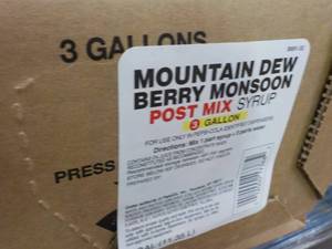 3 Gallon Mountain Dew Berry Monsoon...