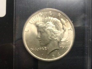 lot 2 image: 1924 P Peace Dollar MS 65