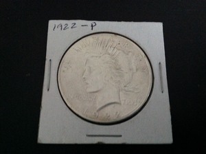 lot 6 image: 1922 P Peace Dollar