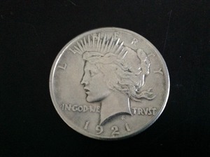 lot 8 image: 1921 P Peace Dollar