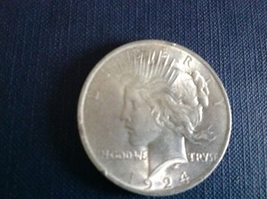 lot 14 image: 1924 P Peace Dollar
