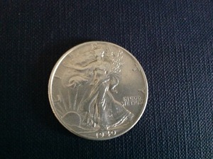 lot 41 image: 1940 P Walking Liberty Half Dollar