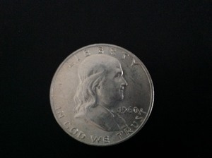 lot 71 image: 1960 D Franklin Half Dollar