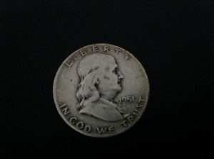 lot 72 image: 1951 S Franklin Half Dollar
